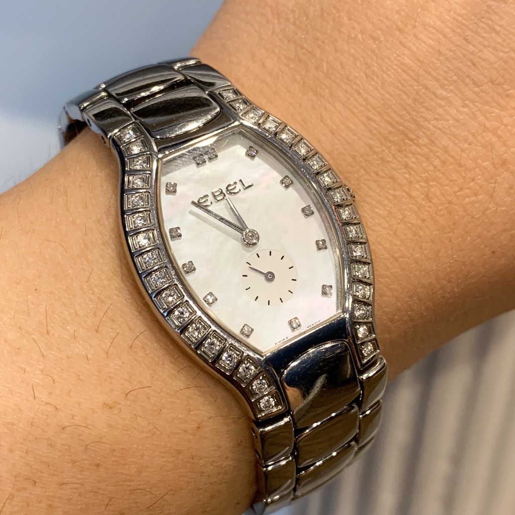 Beluga Tonneau Mother Of Pearl Dial Diamond Watch